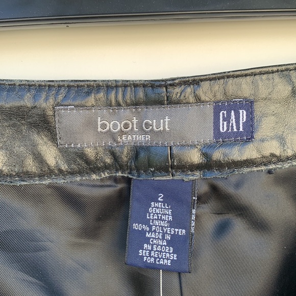 Gap vintage Leather pants/jeans boot cut NWT size 2 - Picture 3 of 5